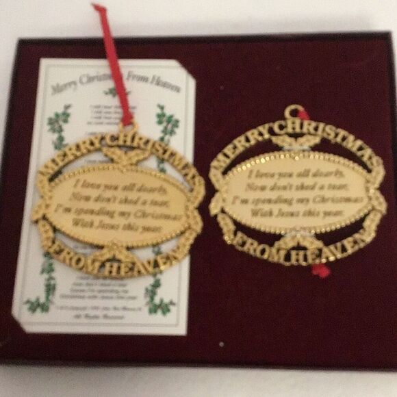 Pair of 1990 keepsake remembrance ornaments by John win Mooney - Picture 1 of 6
